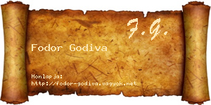 Fodor Godiva névjegykártya
